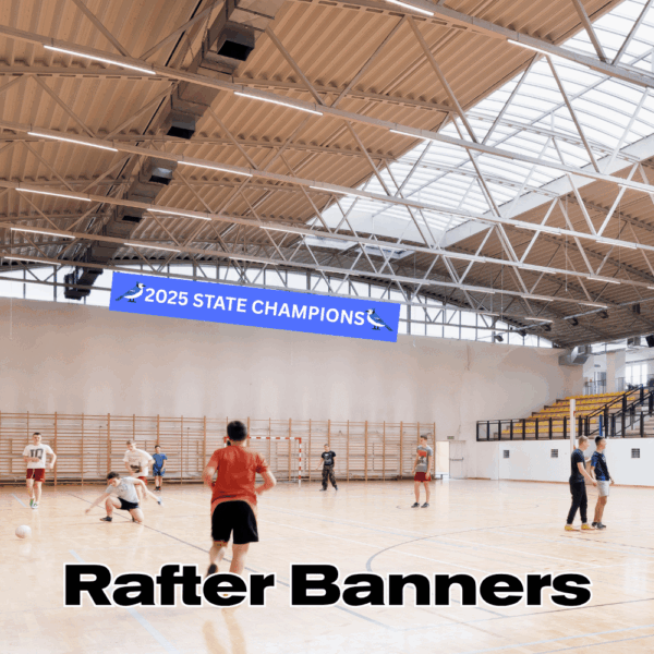 custom hanging banners for arenas & venues